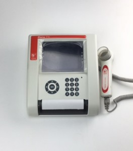 Esempio di spirometro portatile con stampante integrata e batteria 