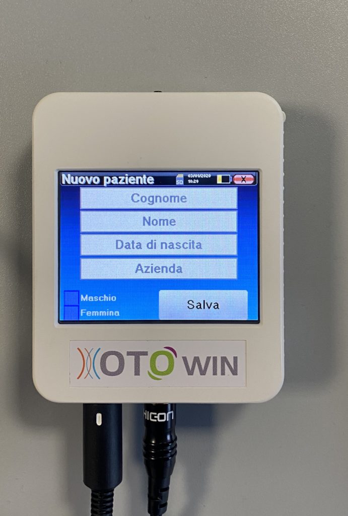 Audiometro Otowin con schermo touchscreen