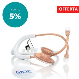 stetoscopio acoustica mdf doppia testina oro rosa e bianco offerta sconto