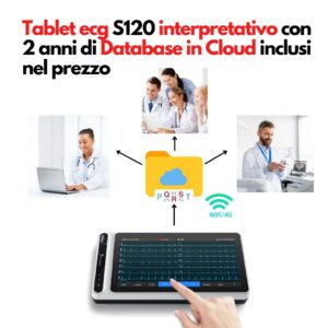 tablet ecg s120 con database in cloud